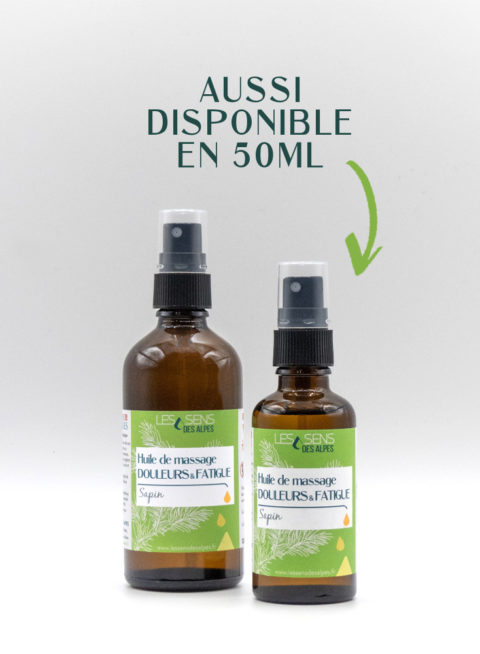 Flacon d'huile de Massage Douleurs et Fatigue Sapin