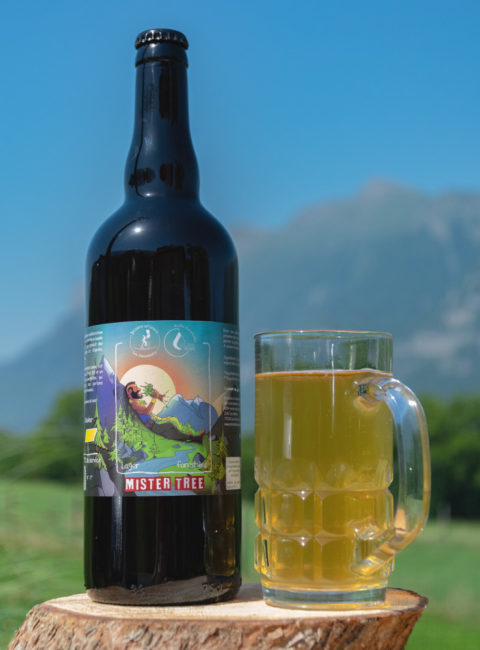 Bière sapin et épicéa bio Mister Tree 75cl avec verre Les Sens des Alpes